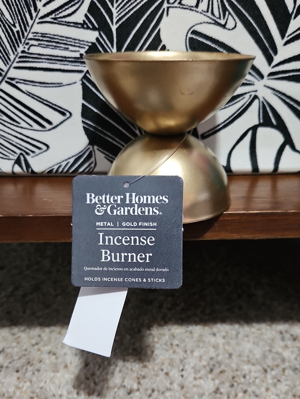 Better Homes & Gardens Incense Burner Gold Lightweight